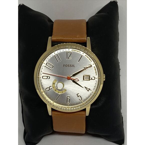 Fossil Boyfriend ES3750 Women's Brown Leather Analog Dial Quartz Watch UC133 - Picture 1 of 12